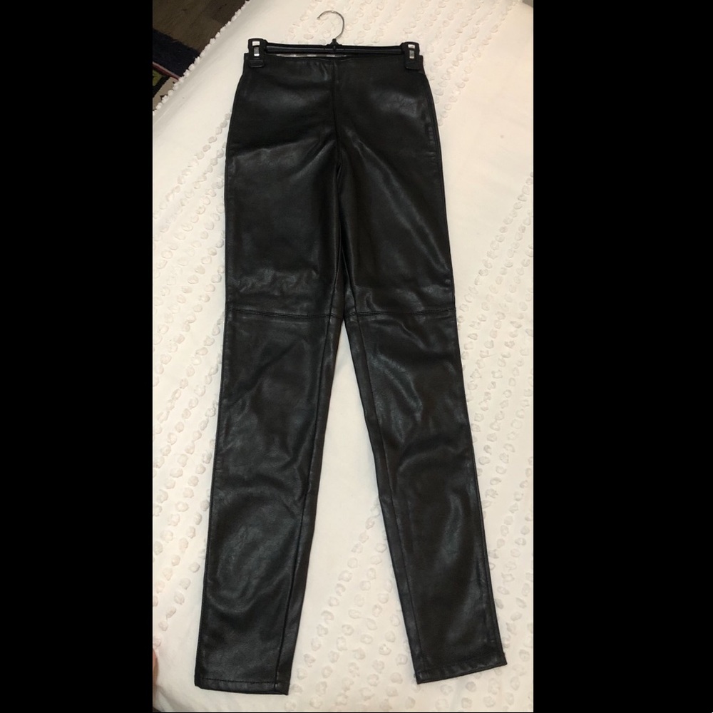 Black leather pants